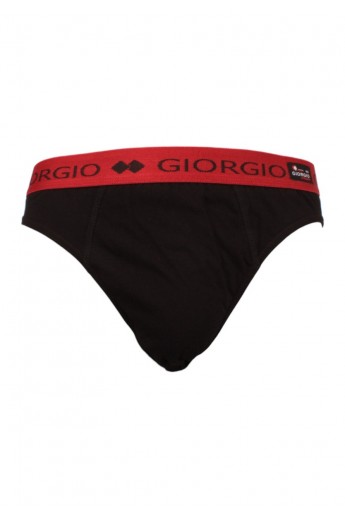 Σλιπ Giorgio Mini με εξωτερικό χρωματιστό λάστιχο Μαύρο-Μπορντώ XXL
