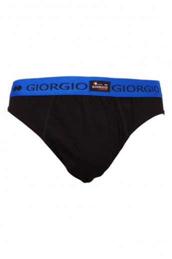Σλιπ Giorgio Mini με εξωτερικό χρωματιστό λάστιχο Μαύρο-Ρουά L