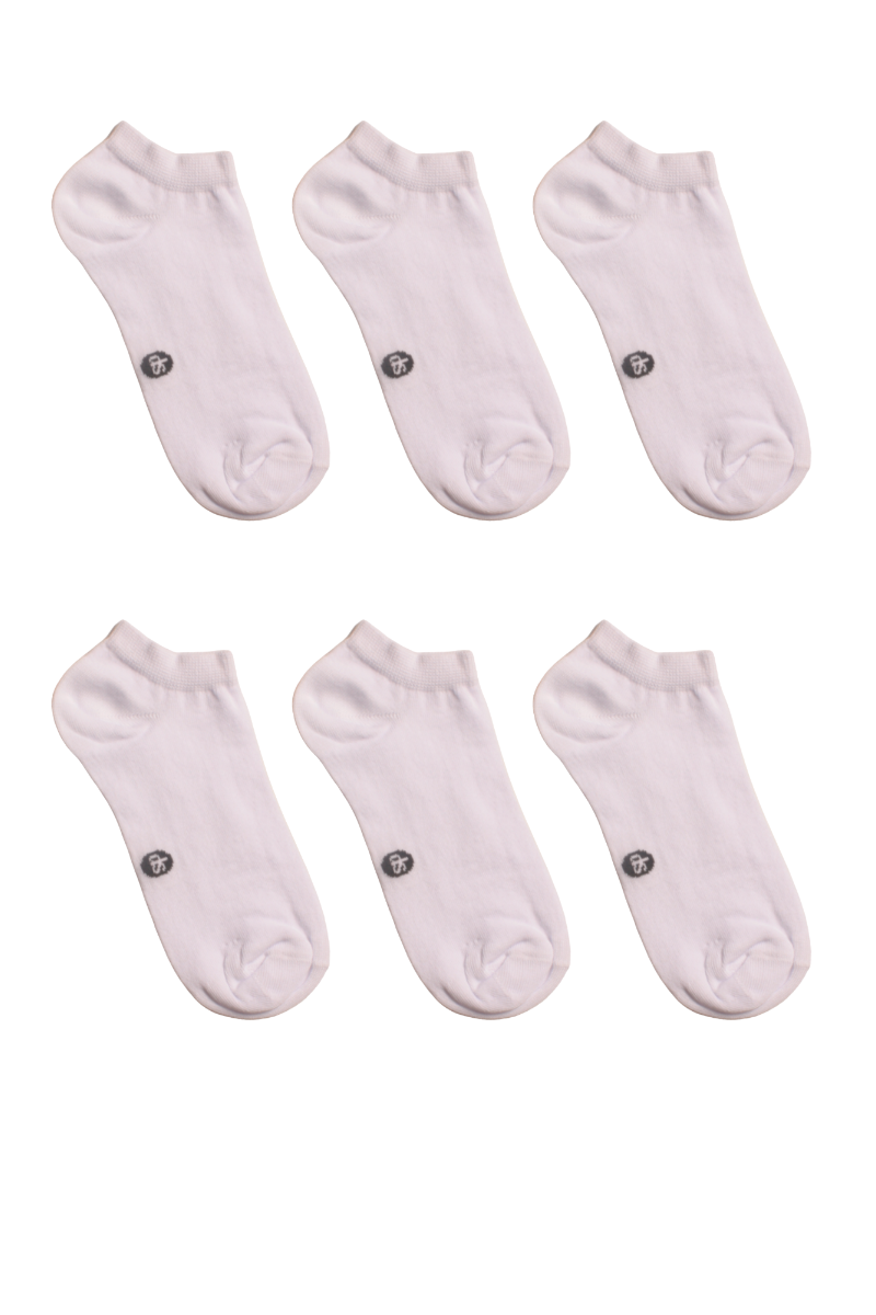 Σοσονι Unisex Βαμβακερό Dimi Socks 6Pack Λευκό Λευκό 36-40