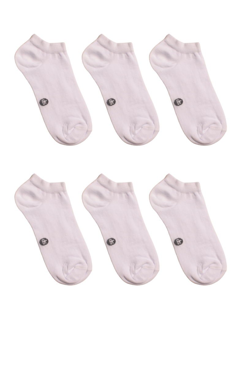 Σοσονι Unisex Βαμβακερό Dimi Socks 6Pack Λευκό Λευκό 43-46