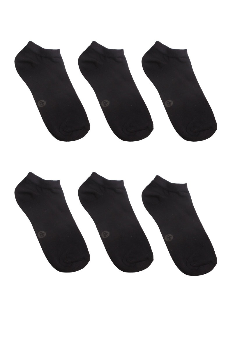 Σοσονι Unisex Βαμβακερό Dimi Socks 6Pack Μαύρο Μαύρο 36-40
