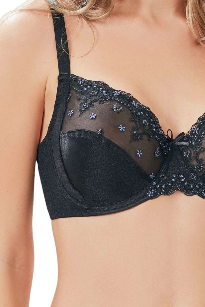 Σουτιέν γυναικείο Anil Wire Non-Push Up Lace Minimizer Μαύρο 85E