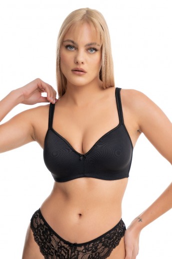 Σουτιεν Plus Size Soft Cup Norddiva Μαύρο 80D