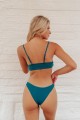 Twist High Cut Bikini Swimwear - Petrol Πετρόλ L