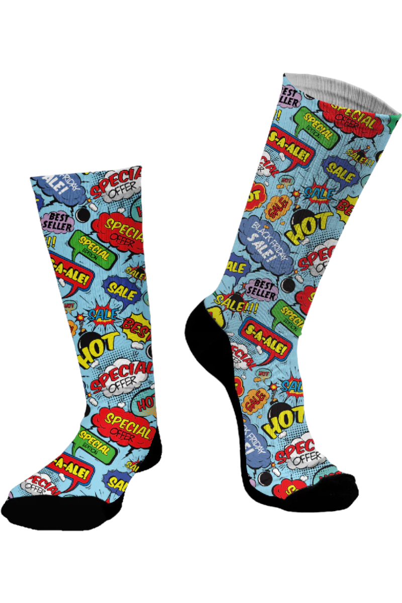 Unisex Printed κάλτσες Dimi Socks Black Friday Πολύχρωμο 35-38