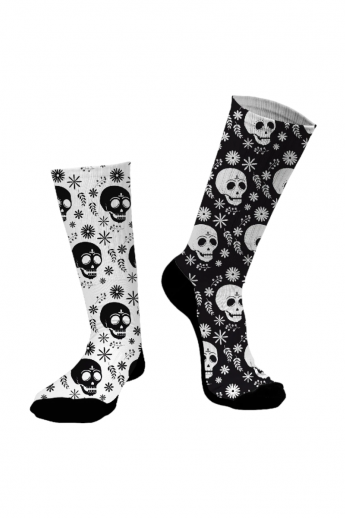 Unisex Printed κάλτσες Dimi Socks Black&White Skulls Πολύχρωμο 35-38